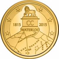 (01) Монета Бельгия 2015 год 2,5 евро "Битва при Ватерлоо. 200 лет"  Латунь  UNC